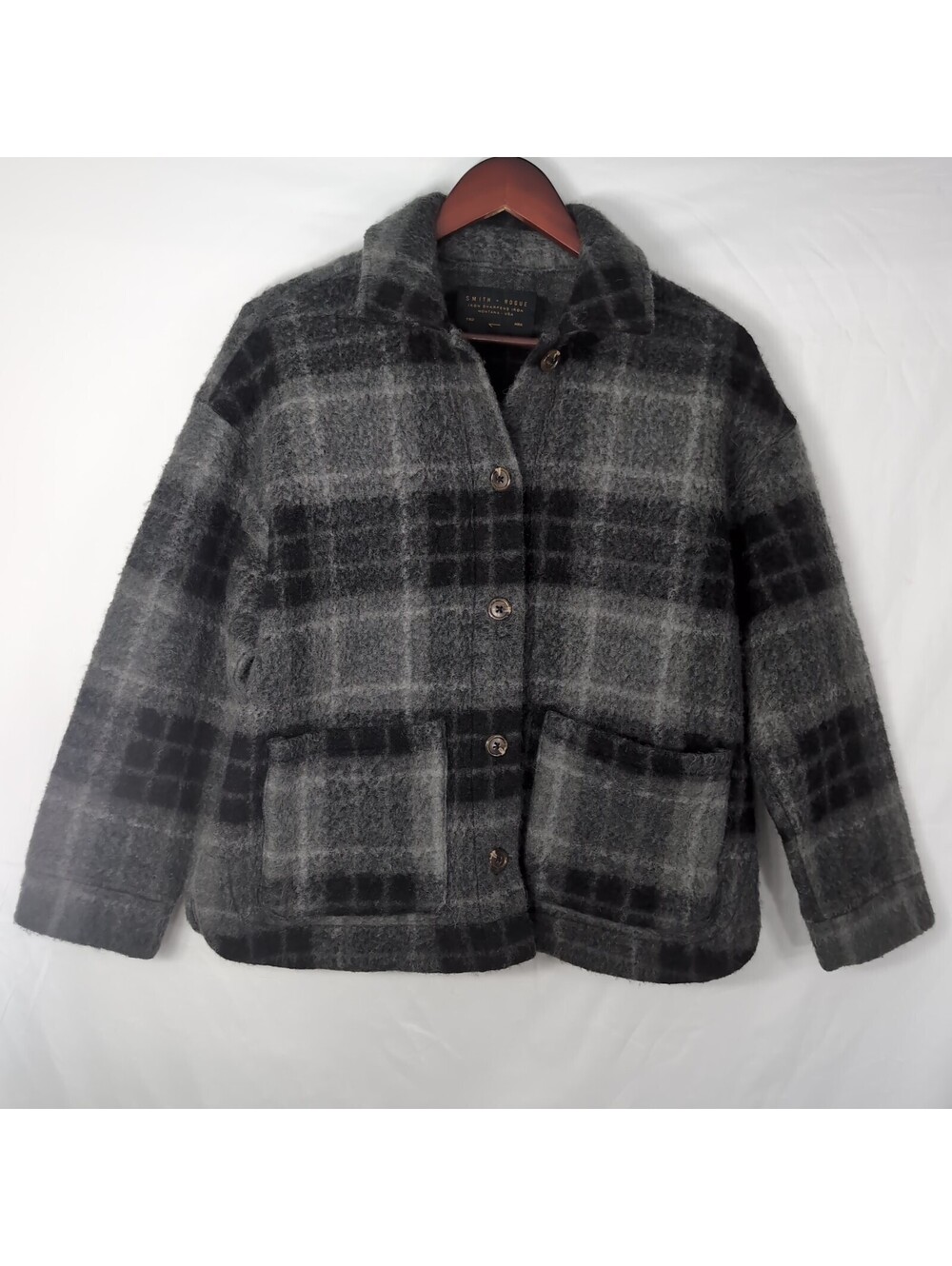 Smith & Rogue Lumberjack Chic Wool Blend Core Jacket Size Small